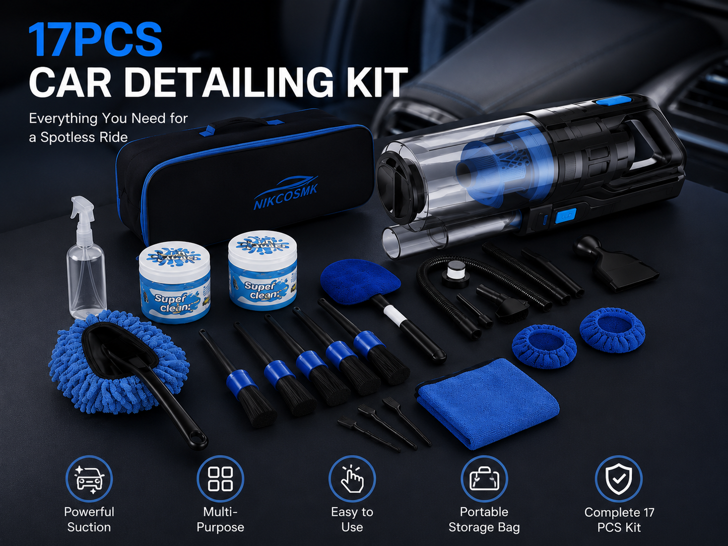 Premium Car Detailing Kit-Complete Interior Cleaning Solution
