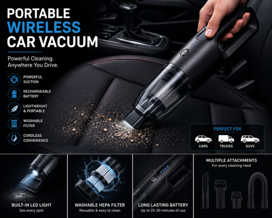 Portable Wireless Car Vacuum