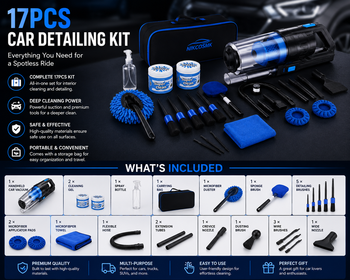 Premium Car Detailing Kit-Complete Interior Cleaning Solution