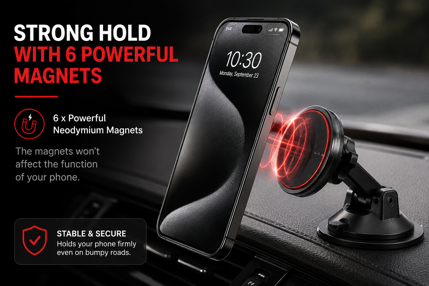 360° Magnetic Car Phone Mount
